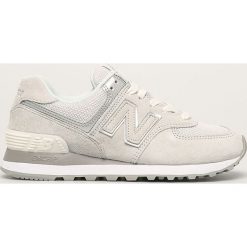 New Balance - Buty WL574EX. Szare buty sportowe damskie New Balance, bez wzorów, ze skóry, sportowe. W wyprzedaży za 299,90 zł.