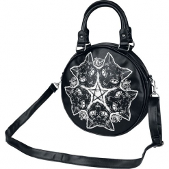 Banned Alternative Esoteric Cat Torebka - Handbag czarny. Czarne torebki klasyczne damskie Banned Alternative, z nadrukiem, z nadrukiem. Za 121,90 zł.