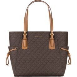 Michael Kors Voyager Small Torebka Brązowy. Pomarańczowe torebki klasyczne damskie Michael Kors, bez wzorów, z bawełny, bez dodatków. Za 1119,95 zł.