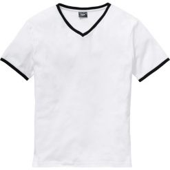 T-shirty męskie: T-shirt z dekoltem w serek Slim Fit bonprix biały