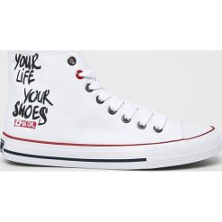Big Star - Trampki. Białe trampki i tenisówki damskie BIG STAR, bez wzorów, z gumy, bez zapięcia. W wyprzedaży za 69,90 zł.