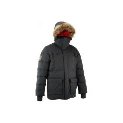 Parka trekkingowa Arpenaz 1000 Raindown męska. Szare parki męskie QUECHUA, s, bez wzorów, z poliesteru, bez kaptura. Za 799,00 zł.