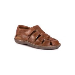 Lasocki for men MB-MARVIN-12 Camel. Brązowe sandały męskie Lasocki For Men, ze skóry, bez zapięcia. Za 139,99 zł.
