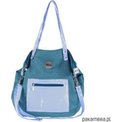Torba Damska Shopper W Folii W Kolorze Morskim. Zielone shopper bag damskie marki Pakamera, na ramię, duże. Za 209,00 zł.