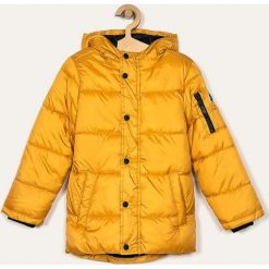 Blukids - Kurtka dziecięca 98-134 cm. Żółte kurtki chłopięce Blukids, bez wzorów, z poliesteru, długie, z kapturem. Za 129,90 zł.