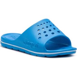 Klapki COQUI - Long 6373 Sea Blue. Niebieskie sandały chłopięce marki Coqui, z tworzywa sztucznego, bez zapięcia. Za 44,99 zł.