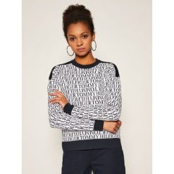 Sweter TOMMY HILFIGER Nessy Script WW0WW28596. Białe swetry damskie TOMMY HILFIGER, xl, bez wzorów, klasyczne, bez rękawów, bez kaptura. Za 699,00 zł.