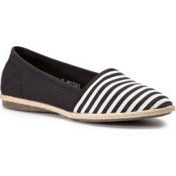 Espadryle JENNY FAIRY - WS17020-3 Black. Czarne espadryle damskie Jenny Fairy, bez wzorów, ze skóry ekologicznej, bez obcasa, na płaskiej podeszwie. Za 59,99 zł.