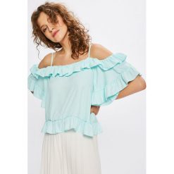 Answear - Top Garden of Dreams. Zielone bluzki damskie ANSWEAR, s, bez wzorów, z poliesteru, bez kołnierzyka. W wyprzedaży za 29,90 zł.