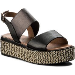 Espadryle INUOVO - 8917 Black. Czarne espadryle damskie Inuovo, bez wzorów, ze skóry, bez obcasa. W wyprzedaży za 169,00 zł.