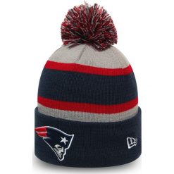 New Era New England Patriots Czapka zimowa Niebieski Szary. Szare czapki męskie New Era, na zimę, z aplikacjami, z materiału. Za 128,95 zł.