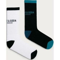 Scotch & Soda - Skarpetki (2-pack). Białe skarpetki męskie Scotch & Soda, z nadrukiem, z elastanu. Za 129,90 zł.