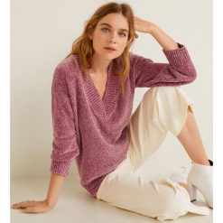 Mango - Sweter Cheni. Fioletowe swetry klasyczne damskie marki Mango, s, z poliesteru. W wyprzedaży za 69,90 zł.