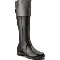Oficerki TAMARIS - 1-25530-29 Black/Graphite 050. Czarne bez kategorii marki Tamaris, ze skóry ekologicznej, przed kolano, na wysokim obcasie, na obcasie. W wyprzedaży za 289,00 zł.