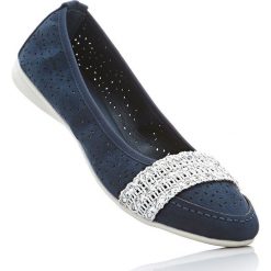 Baleriny damskie: Baleriny bonprix ciemnoniebieski