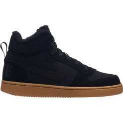 Nike - Buty wysokie. Czarne trampki chłopięce Nike, bez wzorów, z gumy, sportowe, z okrągłym noskiem, na sznurówki. Za 279,90 zł.