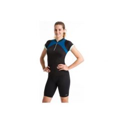 Koszulka krótki rękaw do aquafitness ANNA Zia damska. Czarne koszulki damskie NABAIJI, bez wzorów, z elastanu, bez kołnierzyka, z krótkim rękawem. Za 79,99 zł.