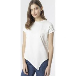 Kremowy T-shirt Pherogenia. Brązowe t-shirty damskie Born2be, xl, bez wzorów, z jeansu, z okrągłym kołnierzem, z krótkim rękawem. Za 54,99 zł.