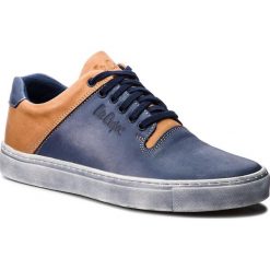 Sneakersy LEE COOPER - LCJP-18-01-011 Navy/Lt. Brown. Niebieskie sneakersy męskie Lee Cooper, na co dzień, bez wzorów, ze skóry, eleganckie, bez zapięcia. W wyprzedaży za 219,00 zł.