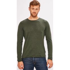 Selected - Sweter. Zielone swetry męskie marki Selected, xl, bez wzorów, z jedwabiu, z okrągłym kołnierzem, bez kaptura. W wyprzedaży za 79,90 zł.