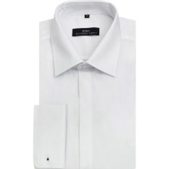 Koszula MARIO 002. Białe koszule męskie Giacomo Conti, m, bez wzorów, z elastanu, eleganckie, z klasycznym kołnierzykiem, z długim rękawem. Za 99,00 zł.