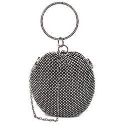 Torebki klasyczne damskie: Torebka w kolorze czarnym – (S)16 x (W)16 x (G)5 cm
