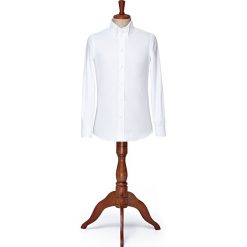 Koszula Biała Uptown. Białe koszule męskie marki LANCERTO, na lato, s, bez wzorów, z bawełny, sportowe, button down, bez rękawów. W wyprzedaży za 199,00 zł.