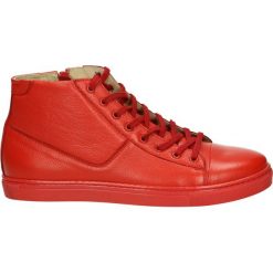Botki męskie - 007 PEL ROSSO. Czerwone botki męskie Venezia, ze skóry. Za 369,00 zł.