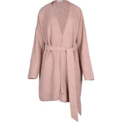 Różowy długi sweter z paskiem Smooth Spirit. Różowe swetry damskie Veva, na zimę, s, w paski, z jedwabiu, klasyczne, długie. Za 219,00 zł.