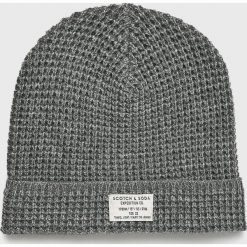Scotch & Soda - Czapka. Szare czapki zimowe męskie marki Scotch & Soda, na zimę, z dzianiny. Za 169,90 zł.