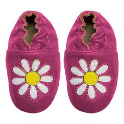 Buciki niemowlęce: Skórzane buty niemowlęce w kolorze fuksji
