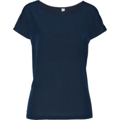 Bluzka shirtowa bonprix ciemnoniebieski. Niebieskie bluzki asymetryczne bonprix, z satyny. Za 54,99 zł.