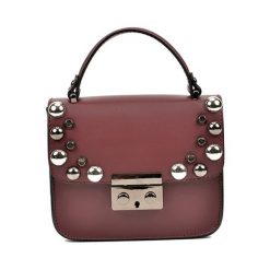 Torebka w kolorze bordowym - (S)18 x (W)15 x (G)7 cm. Brązowe torebki klasyczne damskie Bestsellers bags, w paski, z materiału. W wyprzedaży za 229,95 zł.