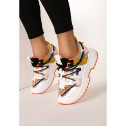 Biało-Pomarańczowe Sneakersy Kerokeis. Białe sneakersy damskie Born2be. Za 109,99 zł.