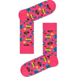 Happy Socks - Skarpetki Berries. Różowe skarpetki damskie marki Happy Socks, z elastanu. W wyprzedaży za 27,90 zł.