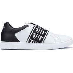 Trussardi Jeans Tenisówki Biały. Białe trampki męskie Trussardi Jeans, bez wzorów, z jeansu, bez zapięcia. Za 564,95 zł.