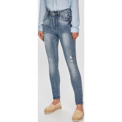 Answear - Jeansy. Niebieskie jeansy damskie ANSWEAR, s, z podwyższonym stanem. W wyprzedaży za 119,90 zł.