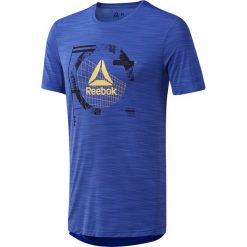 Koszulka Reebok WOR ActivChill Graphic Tee M Niebieska. Niebieskie koszulki męskie Reebok, m, bez wzorów, z tkaniny, z dekoltem na plecach, z krótkim rękawem, krótkie, do biegania. Za 109,99 zł.