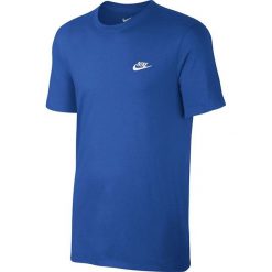 Nike Koszulka męska NSW Tee Club Embrd Futura niebieska r. L (827021-463). Niebieskie t-shirty męskie Nike, m. Za 86,33 zł.