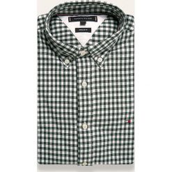 Tommy Hilfiger - Koszula. Zielone koszule męskie TOMMY HILFIGER, m, bez wzorów, z bawełny, casualowe, button down, z długim rękawem. W wyprzedaży za 199,90 zł.