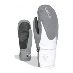 Level Damskie Rękawice Narciarskie Alpine W Mitt Pk White 7,5 - S/M. Białe rękawiczki damskie Level, bez wzorów, ze skóry. W wyprzedaży za 205,00 zł.