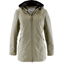 Długa kurtka przejściowa, ocieplana bonprix khaki. Zielone bomberki damskie bonprix, z polaru. Za 79,99 zł.