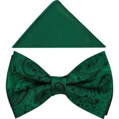 Zielona mucha w unikatowy wzór A355. Zielone muszki męskie Modini Moda Męska, na co dzień, bez wzorów, z bawełny, eleganckie. W wyprzedaży za 49,50 zł.