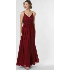 Marie Lund - Damska sukienka wieczorowa, czerwony. Czerwone sukienki damskie Marie Lund, w koronkowe wzory, z szyfonu, eleganckie, bez kołnierzyka, bez rękawów. Za 899,95 zł.