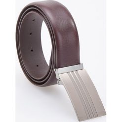 Skórzany pasek - Brązowy. Brązowe paski męskie Reserved, w paski. Za 89,99 zł.