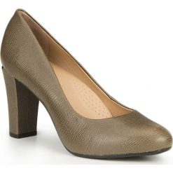 Buty damskie. Czarne czółenka damskie Wittchen, bez wzorów, ze skóry, na wysokim obcasie, na obcasie. W wyprzedaży za 314,41 zł.