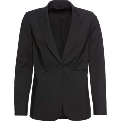 Żakiet bonprix czarny. Czarne marynarki i żakiety damskie bonprix, eleganckie. Za 89,99 zł.
