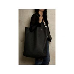Mega Shopper bag grafitowa torba oversize Vegan. Szare shopper bag damskie Hairoo, w paski. Za 170,00 zł.