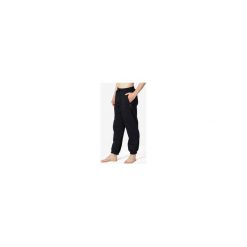 Spodnie dresowe Gym & Pilates 500 męskie. Czarne spodnie męskie DOMYOS, xl, bez wzorów, z elastanu, sportowe. Za 69,99 zł.