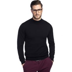 Sweter OTTAVIO SWCR000172. Czarne swetry męskie Giacomo Conti, m, bez wzorów, z wełny, klasyczne, z golfem, bez kaptura. Za 229,00 zł.